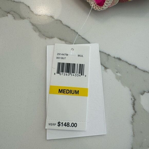 Becca by Rebecca Virtue Stripe Metallic Print Ring One Piece - Picture 7 of 12